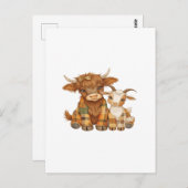 Plaid & Precious Pals Postkarte (Vorne/Hinten)
