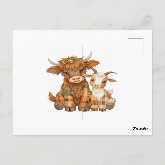 Plaid & Precious Pals Postkarte (Rückseite)