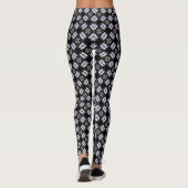 plaid print with watercolor art 9 leggings (Rückseite)
