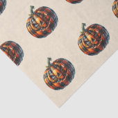 Plaid Pumpkin Halloween Tissue Paper Seidenpapier (Detail)
