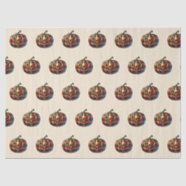 Plaid Pumpkin Halloween Tissue Paper Seidenpapier