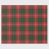 Plaid Red Green Checkered Tartan Geschenkpapier (Flach)