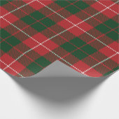 Plaid Red Green Checkered Tartan Geschenkpapier (Ecke)