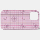 Plaid rose pink  Case-Mate iPhone hülle (Rückseite (Horizontal))