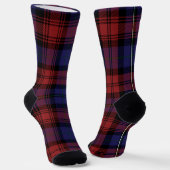 Plaid Rustic Checkered Pattern Tartan Socken (Gewinkelt)