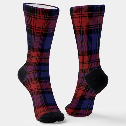 Plaid Rustic Checkered Pattern Tartan Socken (Gewinkelt)