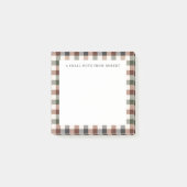 Plaid Rustic Earth Tones Small Sticky Notepad Post-it Klebezettel (Vorderseite)