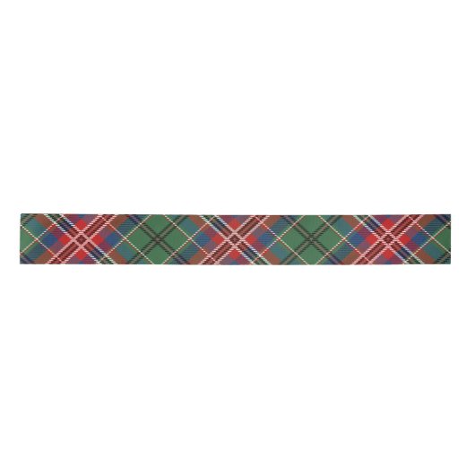 Plaid Rustic Green Red MacCulloch Tartan Satinband (Vorderseite)