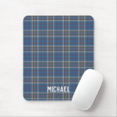 Plaid Rustic Thompson Blue Grey Check Tartan Mousepad (Mit Mouse)