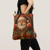 Plaid Santa Claus Christmas Design Tasche (Von Nahem)