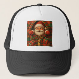 Plaid Santa Claus Christmas Design Truckerkappe