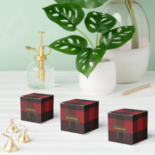 Plaid Ski Lodge Elch-Weihnachtsfeier Geschenkschachtel