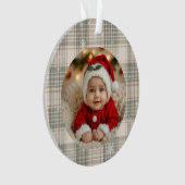Plaid Snowflake Family Keepsake Ornament (Vorderseite)