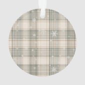 Plaid Snowflake Family Keepsake Ornament (Rückseite)