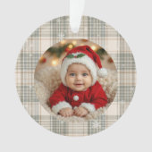 Plaid Snowflake Family Keepsake Ornament (Vorderseite)