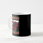 Plaid Snowflake Six Seven Christmas 67 Meme  Kaffeetasse (Vorderseite Links)