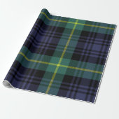 plaid Stylish Navy Christmas Geschenkpapier (Ungerollt)