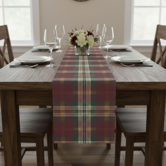 Plaid Table Runner Mittelgroßer Tischläufer