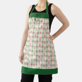 Plaid Tulip Women's Apron with Custom Name Schürze (InSitu)