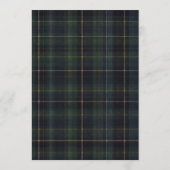 Plaid We Can Bearly Wait Green Blue Baby Shower Einladung (Rückseite)