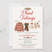 Plaid-Weihnachtsfeier Einladung (Vorderseite)