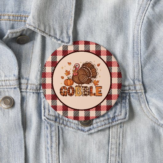 Plaid & Whimsy – Festive Thanksgiving Turkey Button (Beispiel)