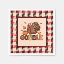 Plaid & Whimsy – Festive Thanksgiving Turkey Serviette