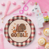 Plaid & Whimsy – Festives Thanksgiving Truthahn Pappteller (Party)