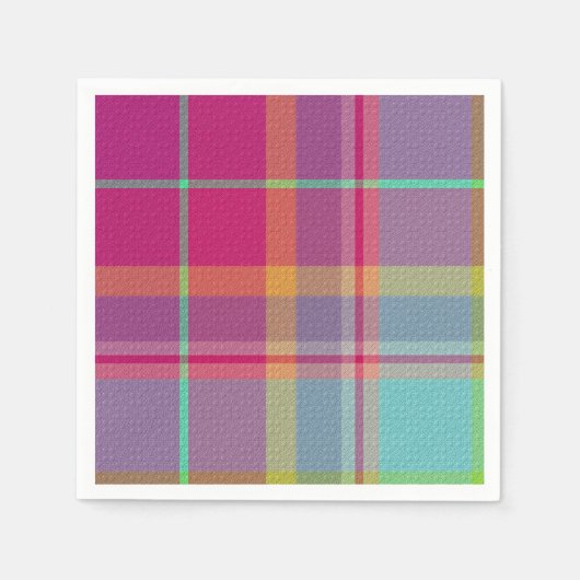 Plaid With Design Added Napkins Serviette (Vorderseite)