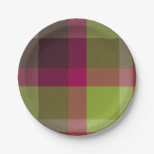 Plaid With Patterened Texture Pappteller (Vorderseite)