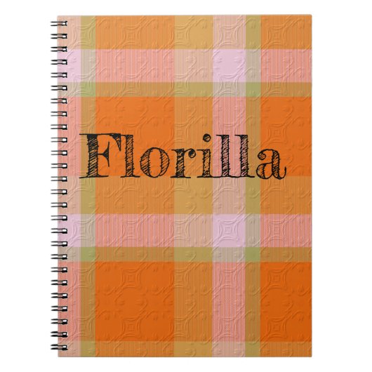 Plaid With Pattern Notebook Notizblock (Vorderseite)