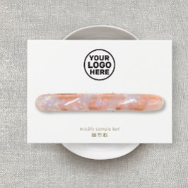 Plain Add Customize Logo Hairclip Barrette Display