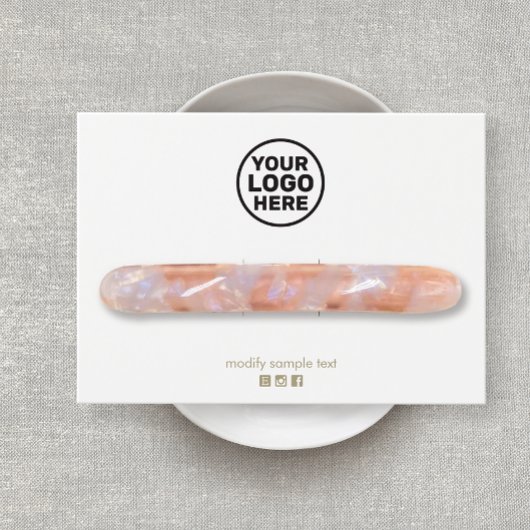 Plain Add Customize Logo Hairclip Barrette Display