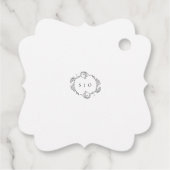 Plain  and Elegant Wedding Favour Tag  Geschenkanhänger (Rückseite)