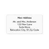 Plain and Simple New Address Labels Adressaufkleber (Vorne)