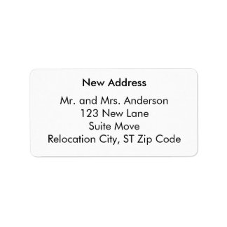 Plain and Simple New Address Labels Adressaufkleber