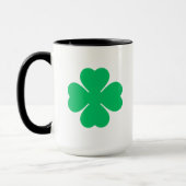 Plain Big Clover for Luck  Tasse (Links)
