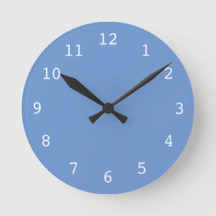 Plain blue clock runde wanduhr