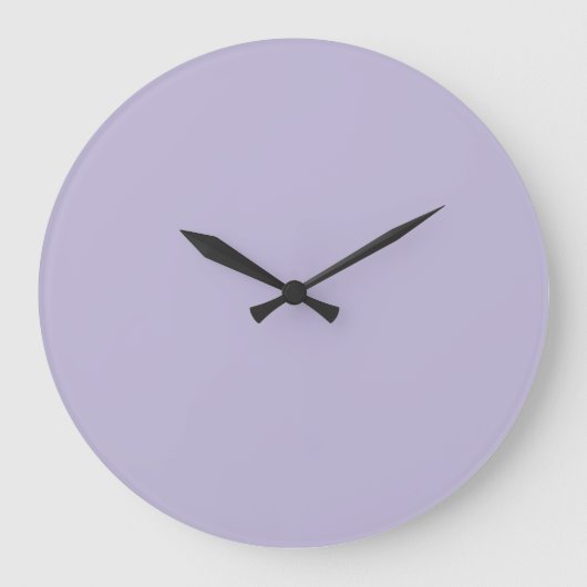 Plain dusty lavender solid color große wanduhr (Vorderseite)