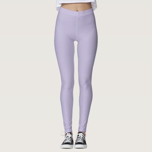 Plain dusty lavender solid color leggings (Vorderseite)