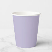 Plain dusty lavender solid color pappbecher (Rückseite)