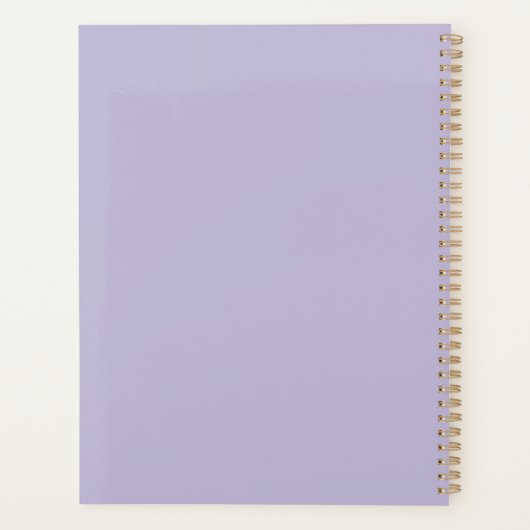 Plain dusty lavender solid color planer (Rückseite)