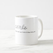  Plain Elegant White Professional Modern Kaffeetasse (VorderseiteRechts)