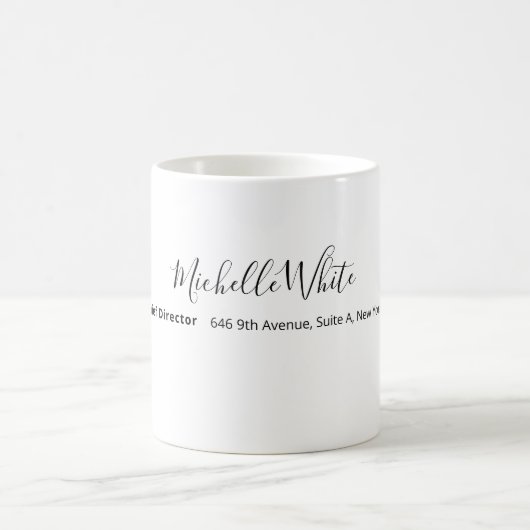  Plain Elegant White Professional Modern Kaffeetasse (Mittel)