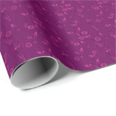 Plain floral pattern retro burgundy geschenkpapier (Rolleneckpunkt)