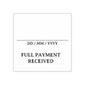 Plain "FULL PAYMENT RECEIVED" Gummistempel (Prägung)
