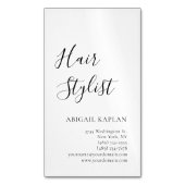 Plain Hair Stylist Modern Minimalist Elegant Magnetische Visitenkarte (Vorderseite Vertikal)