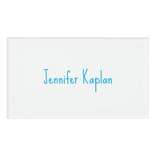 Plain Minimalist Professional Casual Handwriting Namenschild (Vorderseite)