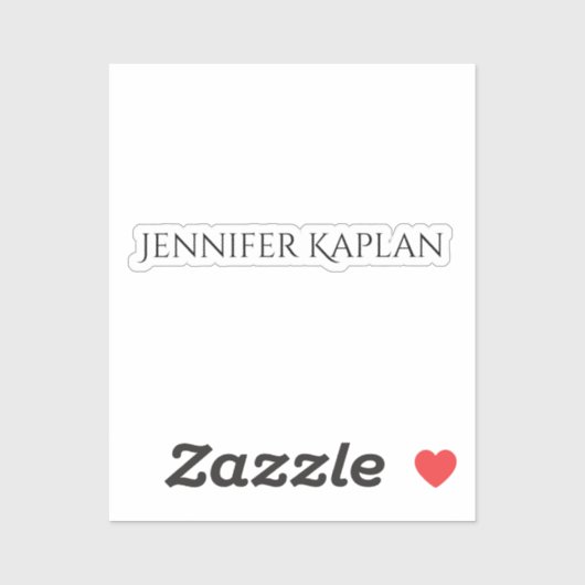 Plain Minimalist Professional Modern Aufkleber (Blatt)