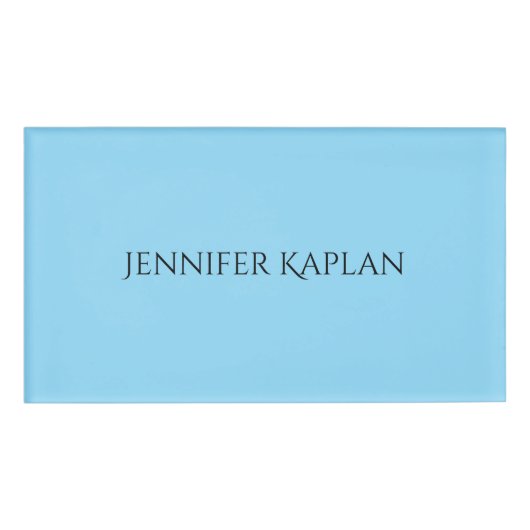 Plain Minimalist Professional Modern Namenschild (Vorderseite)